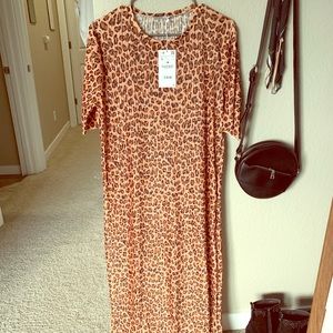 leopard maxi dress